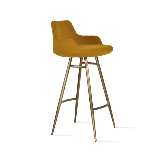 Gold Velvet Bar Stools Dervish Galata - Your Bar Stools Canada