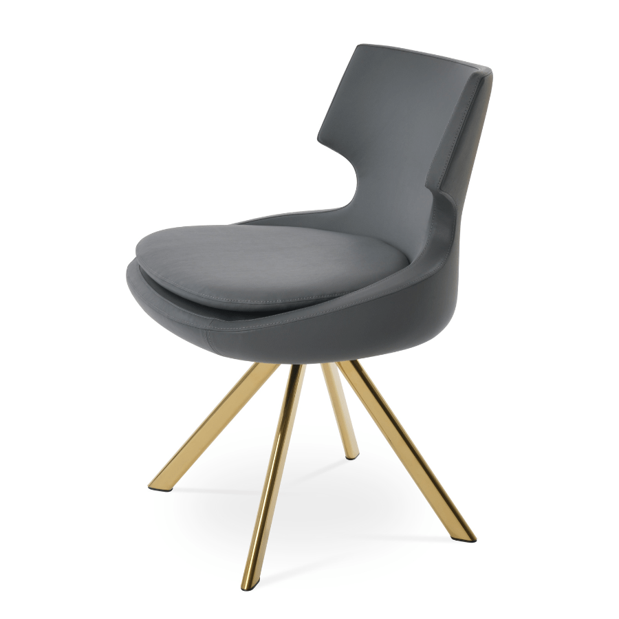 Grey Swivel Chair | Patara Spider - Your Bar Stools Canada
