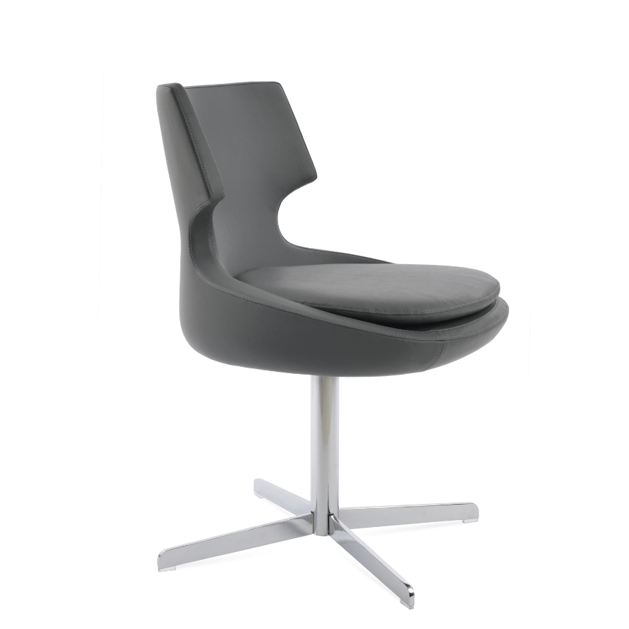 Grey Swivel Chair | Patara Spider - Your Bar Stools Canada