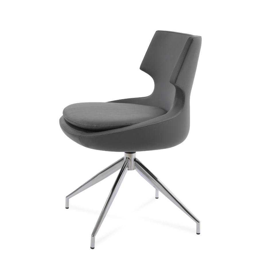 Grey Swivel Chair | Patara Spider - Your Bar Stools Canada