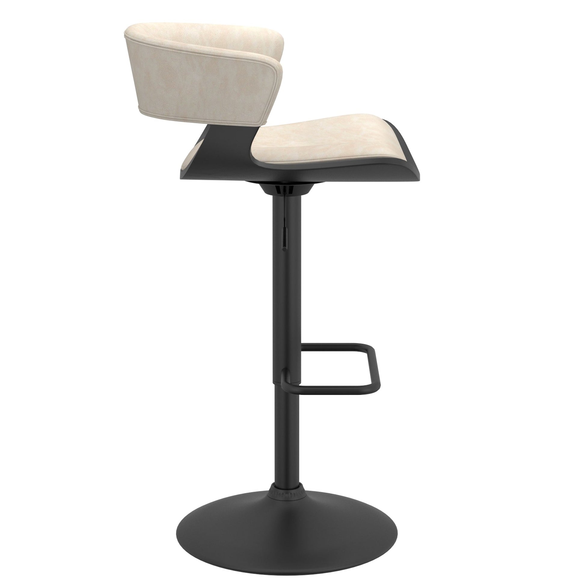 Height Adjustable Bar Stools | Set of 2 | Rover Cream - Your Bar Stools Canada