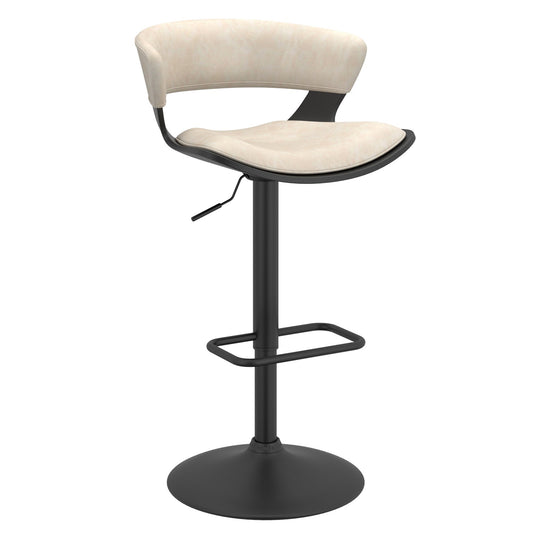 Height Adjustable Bar Stools | Set of 2 | Rover Cream - Your Bar Stools Canada