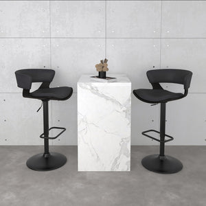 Height Adjustable Bar Stools | Set of 2 | Rover Grey - Your Bar Stools Canada