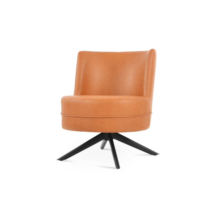 Hilton Brown Swivel Barrel Chair - Your Bar Stools Canada
