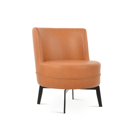 Hilton Brown Swivel Barrel Chair - Your Bar Stools Canada