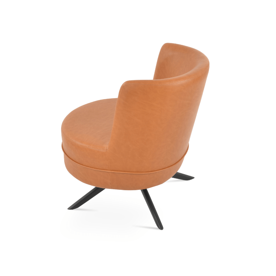 Hilton Brown Swivel Barrel Chair - Your Bar Stools Canada