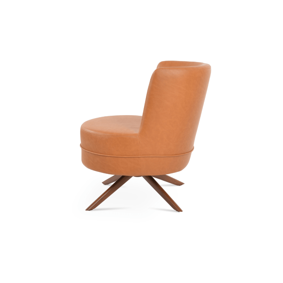 Hilton Brown Swivel Barrel Chair - Your Bar Stools Canada