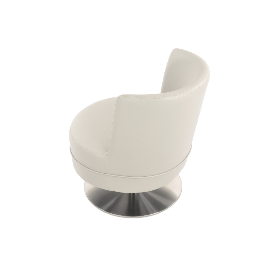 Hilton Cream Swivel Barrel Chair - Your Bar Stools Canada