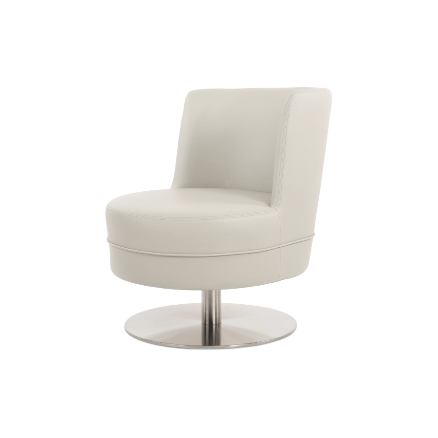 Hilton Cream Swivel Barrel Chair - Your Bar Stools Canada