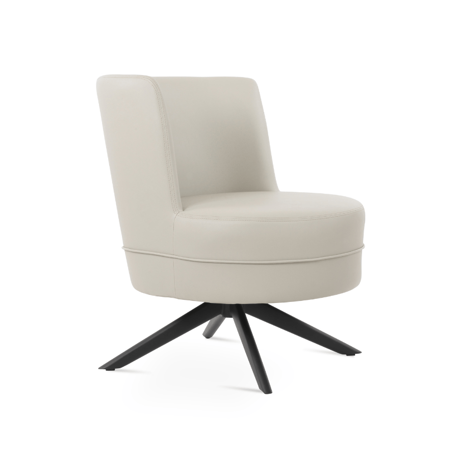 Hilton Cream Swivel Barrel Chair - Your Bar Stools Canada