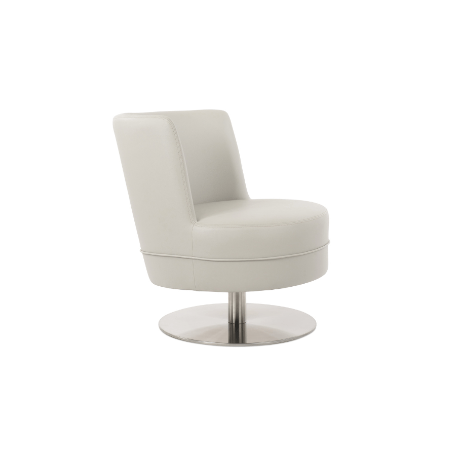 Hilton Cream Swivel Barrel Chair - Your Bar Stools Canada