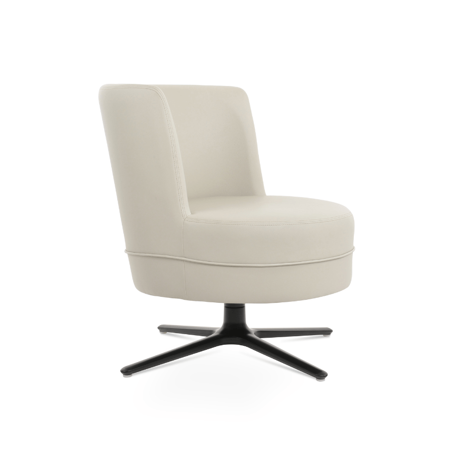 Hilton Cream Swivel Barrel Chair - Your Bar Stools Canada