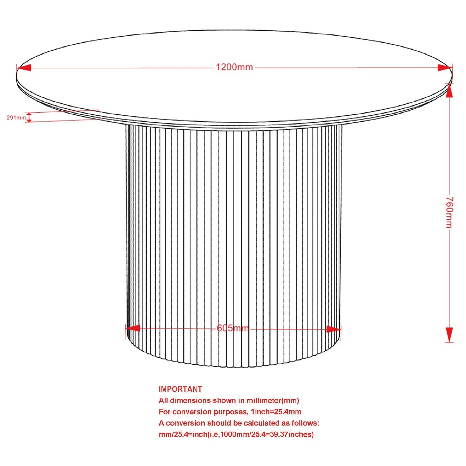 Ivory Stone Top Round Dining Table 47 Inch – Thalia Pedestal Table - Your Bar Stools Canada