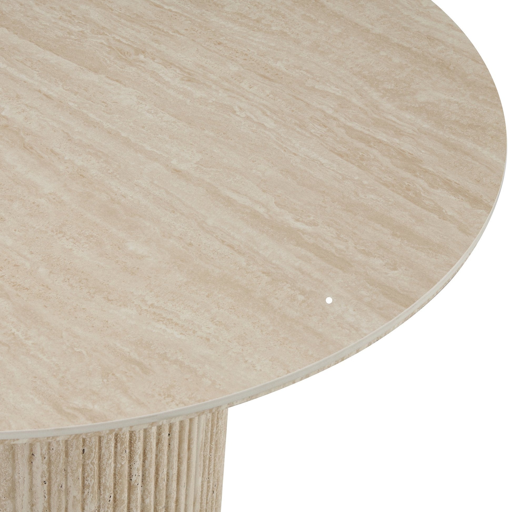 Ivory Stone Top Round Dining Table 47 Inch – Thalia Pedestal Table - Your Bar Stools Canada