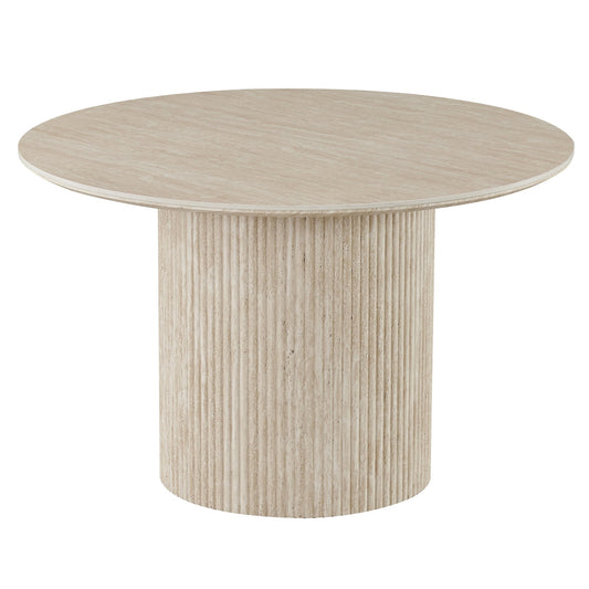Ivory Stone Top Round Dining Table 47 Inch – Thalia Pedestal Table - Your Bar Stools Canada