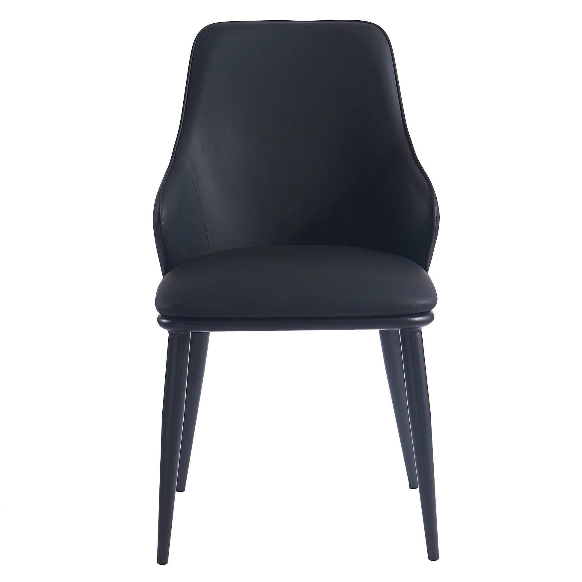 Leather Dining Chairs | Set of 2 | Kash Black - Your Bar Stools Canada