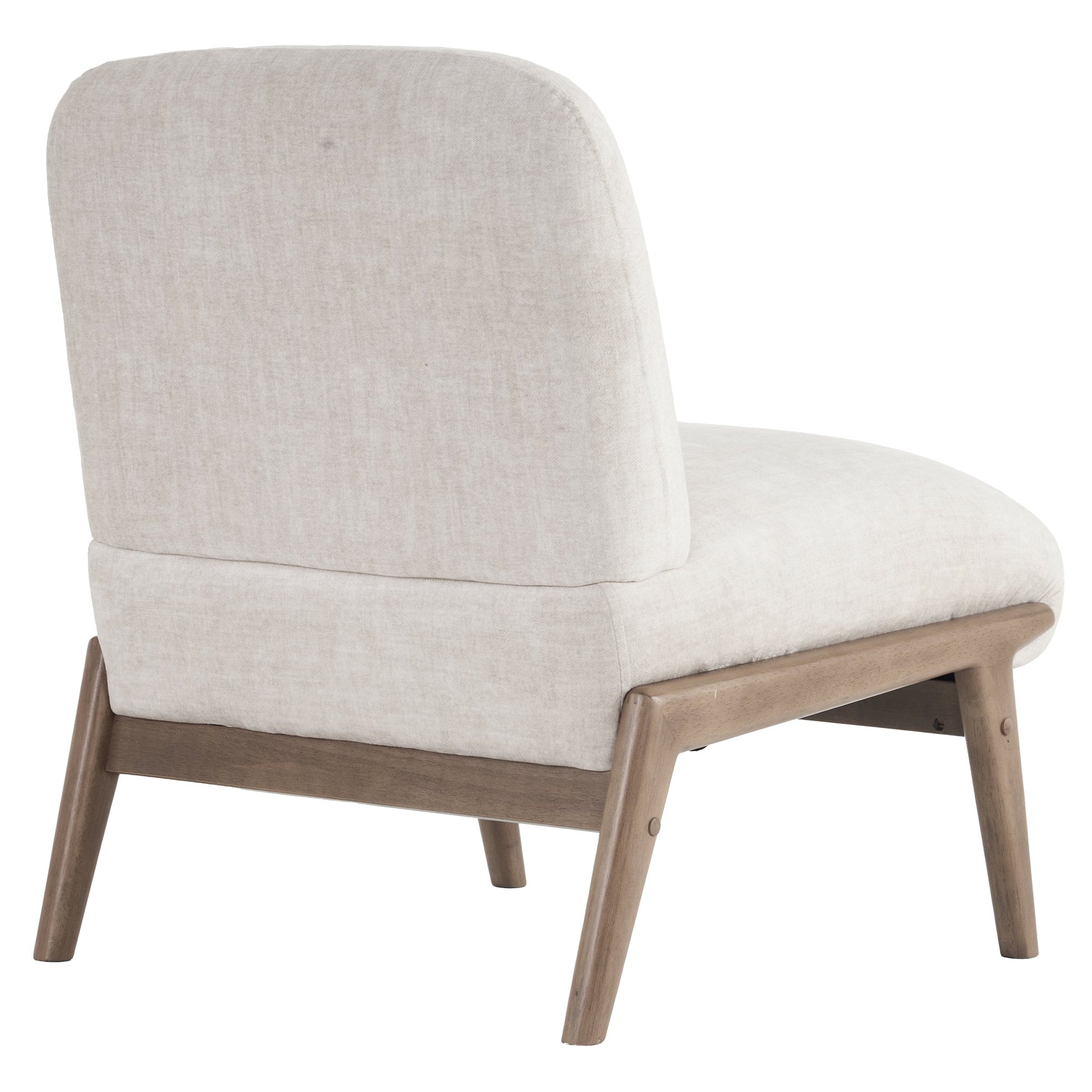 Lisson Beige Velvet Accent Chair Walnut Legs - Your Bar Stools Canada