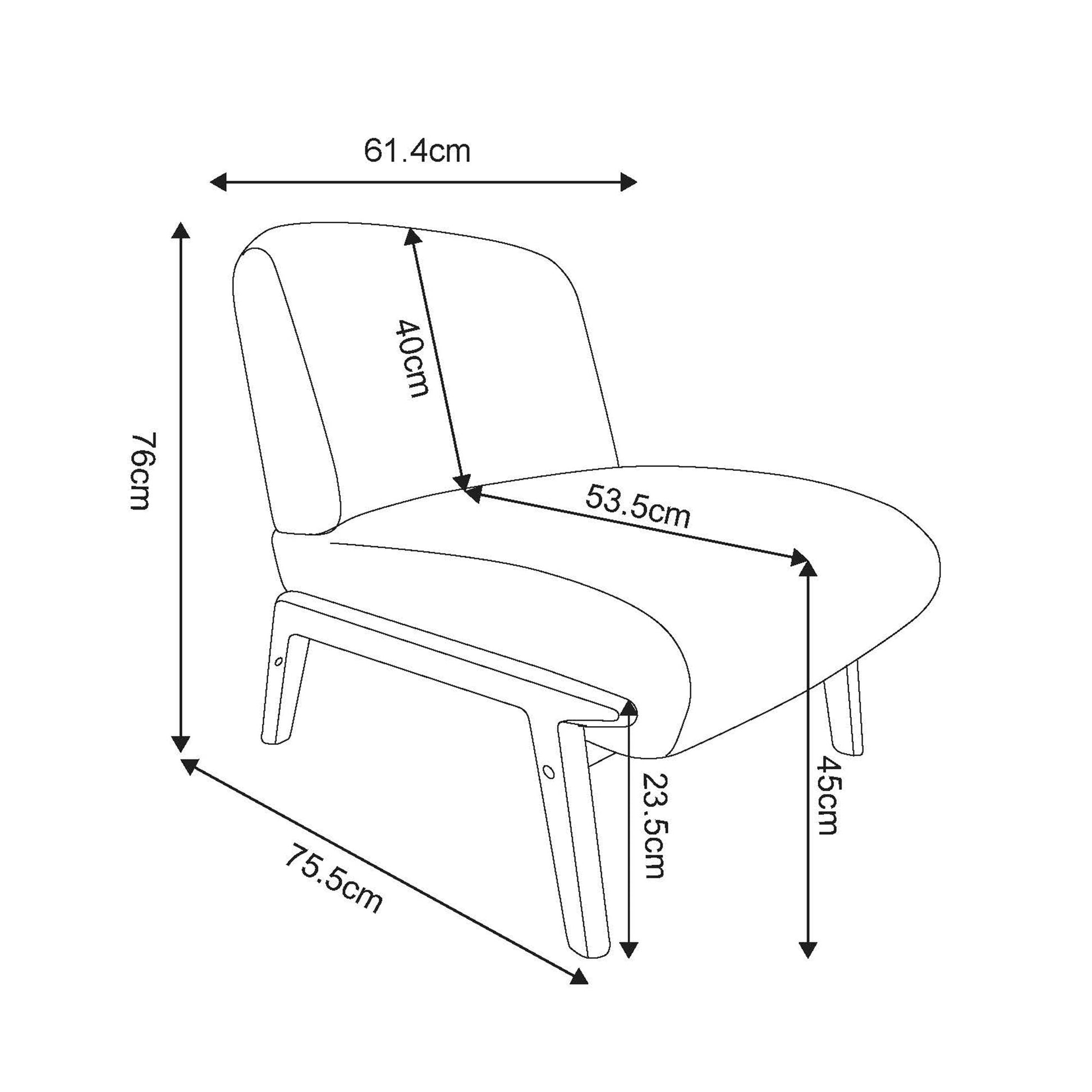Lisson Taupe Velvet Accent Chair Walnut Legs - Your Bar Stools Canada