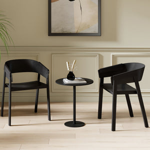 Mateo Black Wood Dining Chairs | Set of 2 - Your Bar Stools Canada