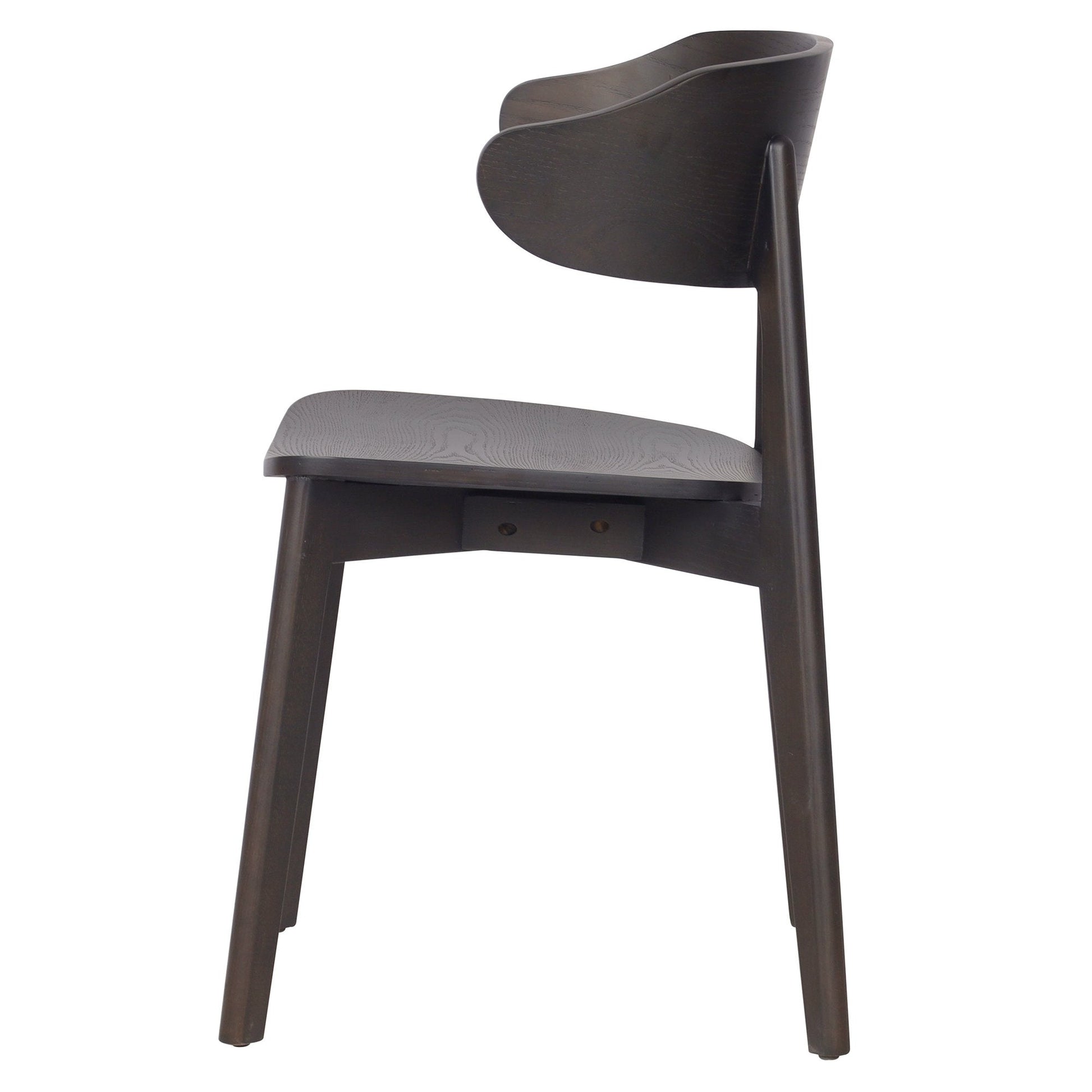 Mocha Dining Chairs Set of 2 | Khari Mid - Century Wood Chairs - Your Bar Stools Canada