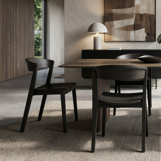 Mocha Dining Chairs Set of 2 | Nicco Mid - Century Wood Chairs - Your Bar Stools Canada