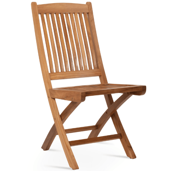 Nardo Teak Outdoor Dining Set with Pedasa Folding Side Chairs and Armchairs - Your Bar Stools Canada