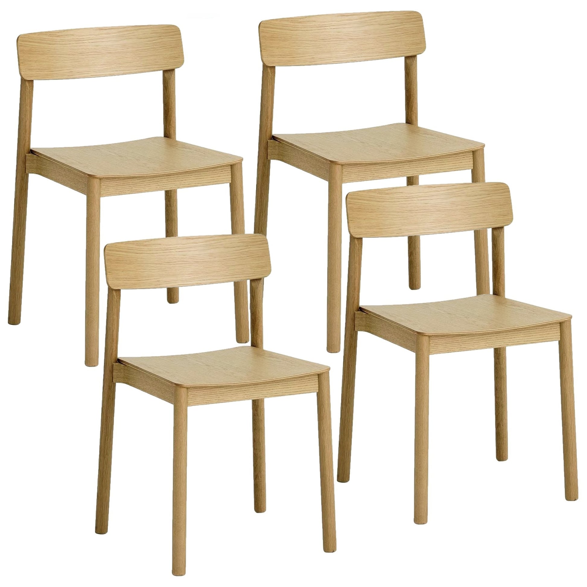 Natural Dining Chairs Set of 4 – Felix Mid - Century Wood Chairs - Your Bar Stools Canada