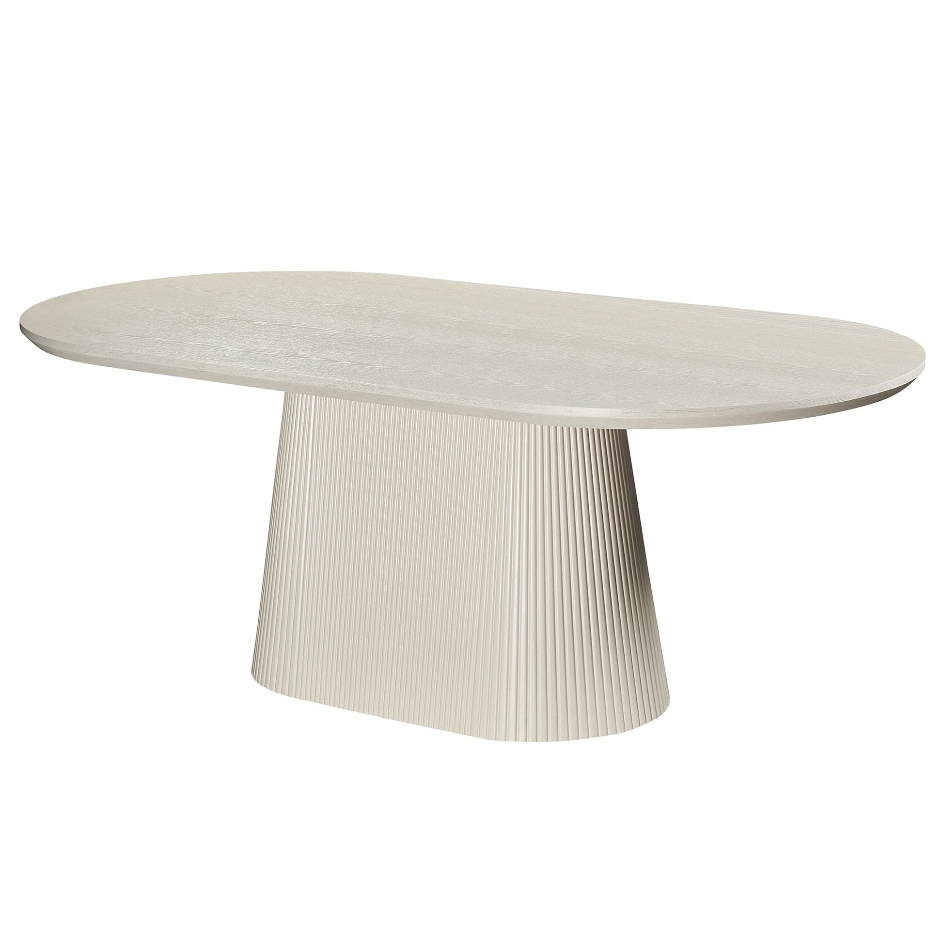 Oval Dining Table Tovas Ivory Wood - Your Bar Stools Canada