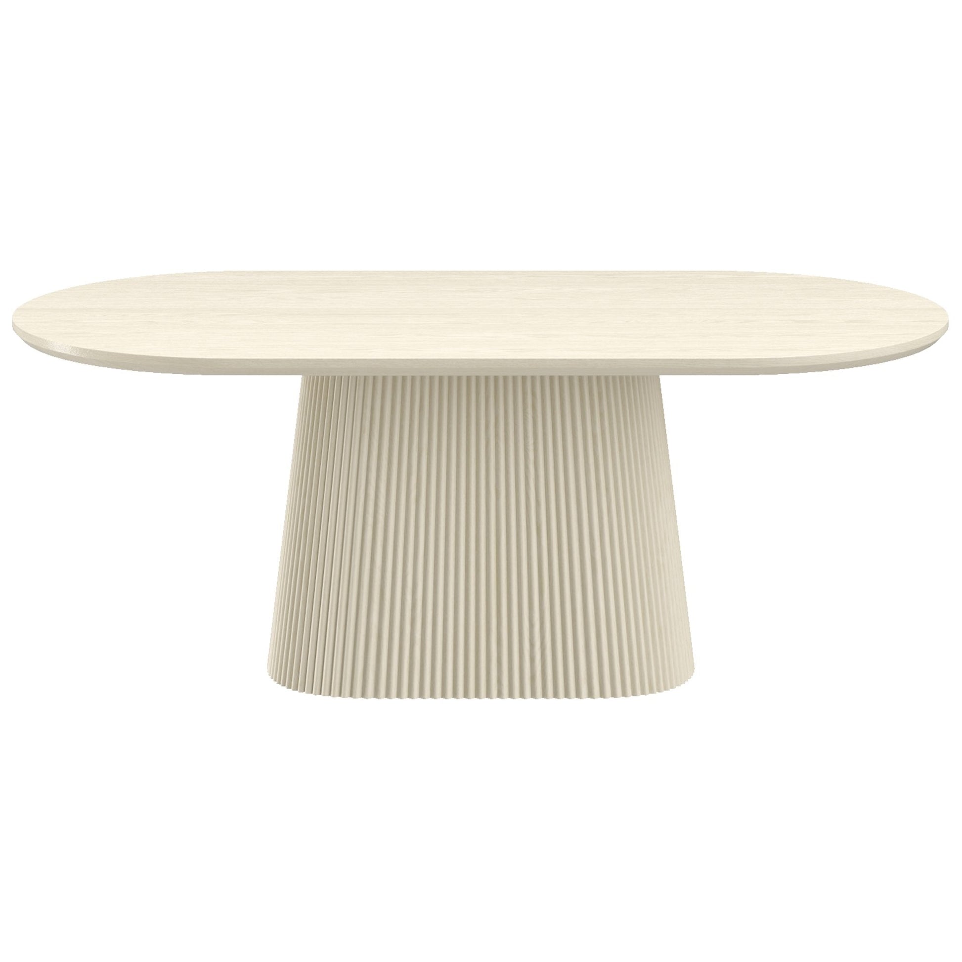 Oval Dining Table Tovas Ivory Wood - Your Bar Stools Canada