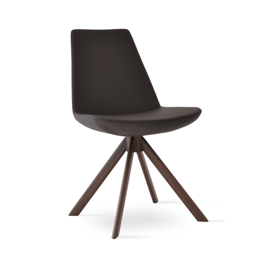 Brown Leather Swivel Chair | Eiffel