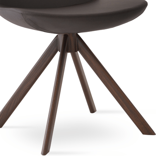 Brown Leather Swivel Chair | Eiffel