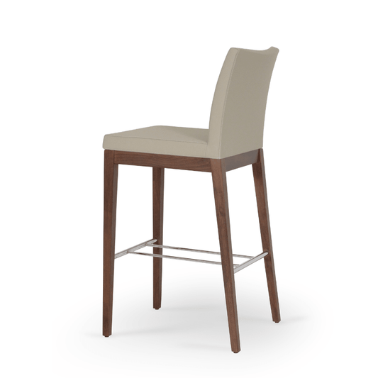 Aria Beige High Back Bar Stools