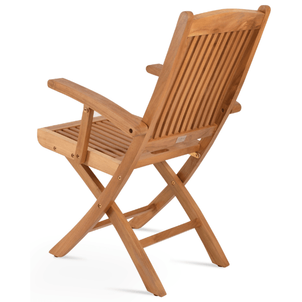 Pamela Folding Teak Bistro Set with 2 Armchairs - Your Bar Stools Canada