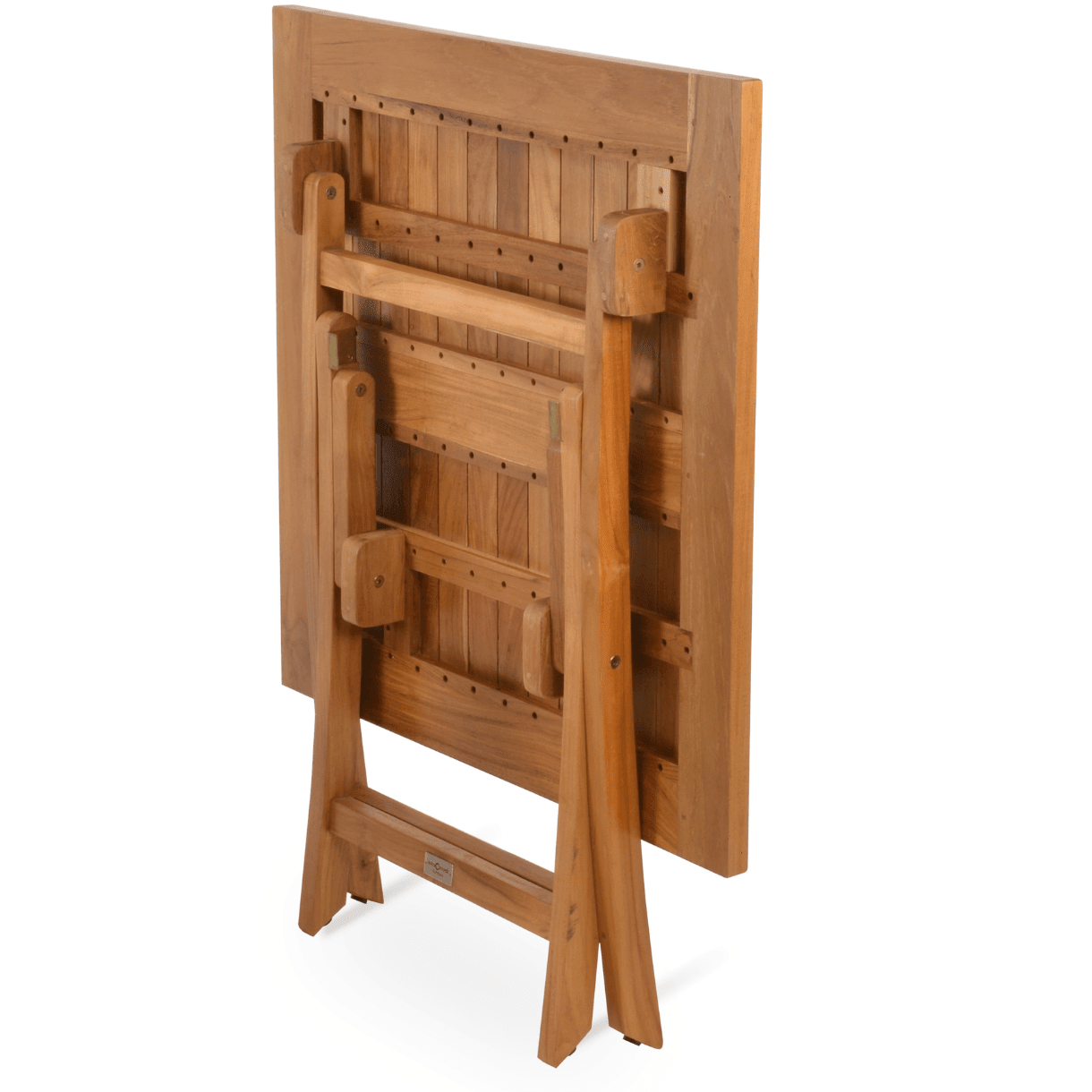 Pamela Square Folding Teak Bistro Set with 2 Palermo Armchairs - Your Bar Stools Canada