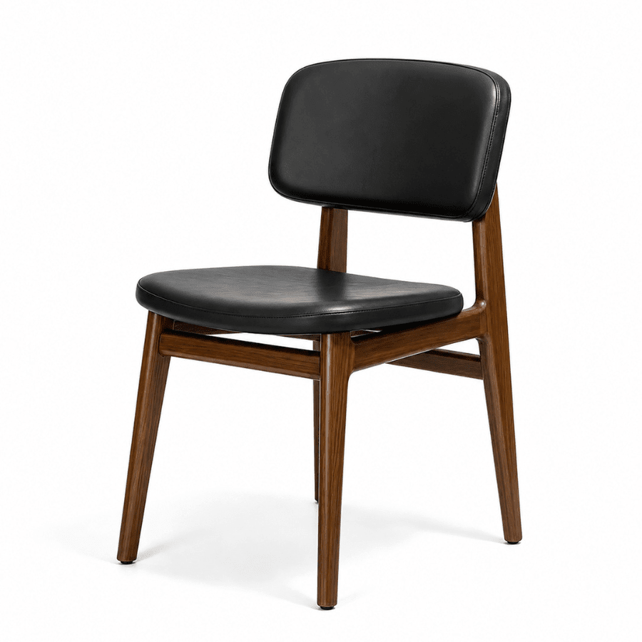 Paros Black Modern Walnut Dining Chairs - Your Bar Stools Canada