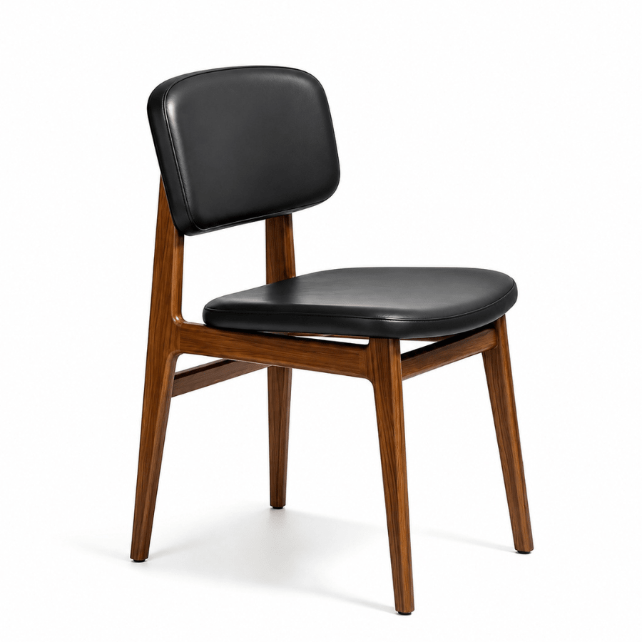 Paros Black Modern Walnut Dining Chairs - Your Bar Stools Canada
