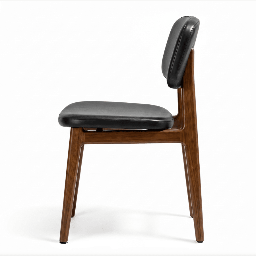 Paros Black Modern Walnut Dining Chairs - Your Bar Stools Canada