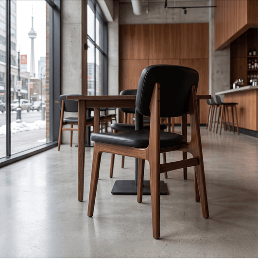 Paros Black Modern Walnut Dining Chairs - Your Bar Stools Canada