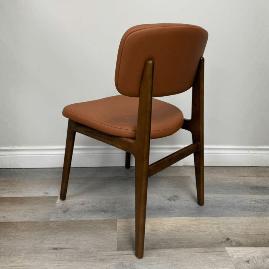 Paros Cognac Modern Walnut Dining Chairs - Your Bar Stools Canada
