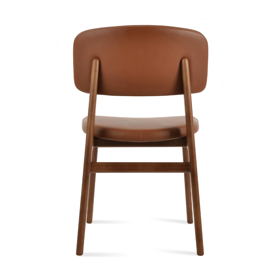 Paros Cognac Modern Walnut Dining Chairs - Your Bar Stools Canada