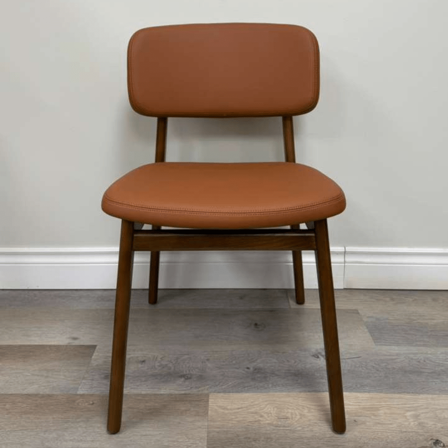 Paros Cognac Modern Walnut Dining Chairs - Your Bar Stools Canada