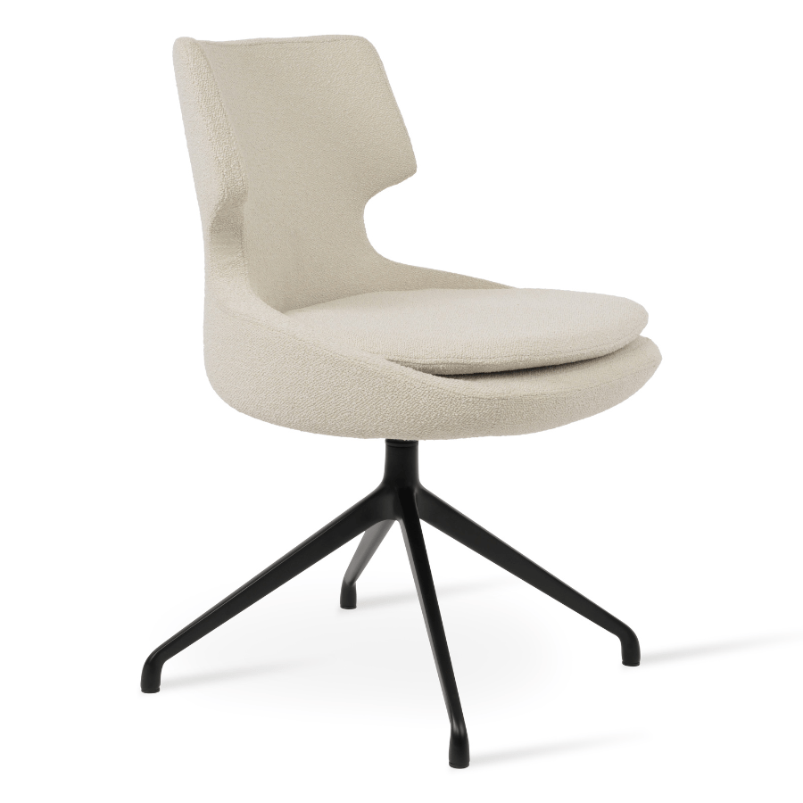 Patara Boucle Swivel Chair | Cream Boucle - Your Bar Stools Canada