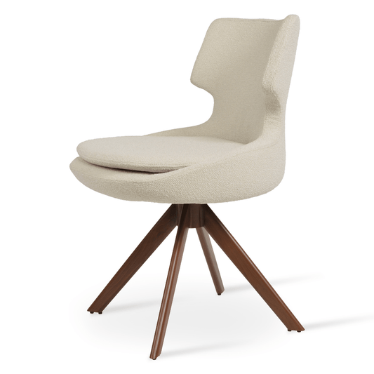 Patara Swivel Dining Chairs | Cream Boucle - Your Bar Stools Canada