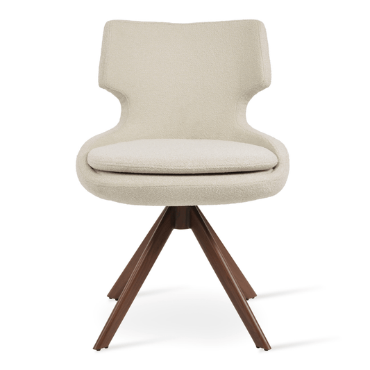 Patara Swivel Dining Chairs | Cream Boucle - Your Bar Stools Canada
