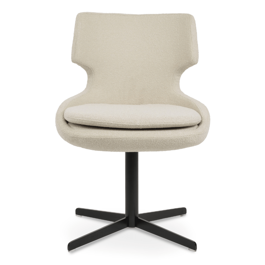 Patara Swivel Kitchen Chairs | Cream Boucle - Your Bar Stools Canada