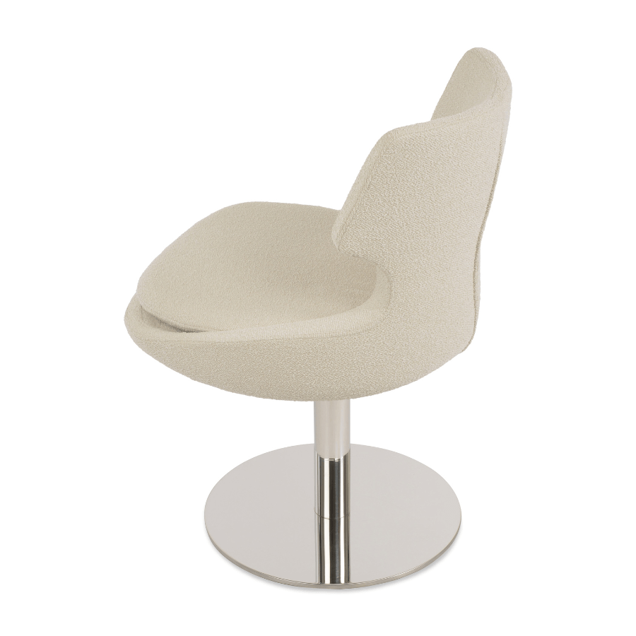 Patara Swivel Kitchen Chairs | Cream Boucle - Your Bar Stools Canada