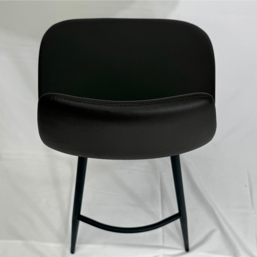 Pera Brown Galata Black Metal Bar Stools - Your Bar Stools Canada