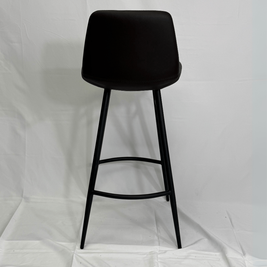 Pera Brown Galata Black Metal Bar Stools - Your Bar Stools Canada