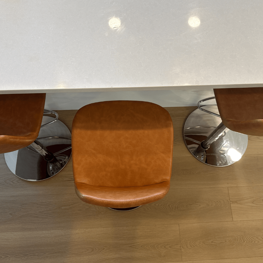 Pera Brown Leather Adjustable Bar Stools - Your Bar Stools Canada