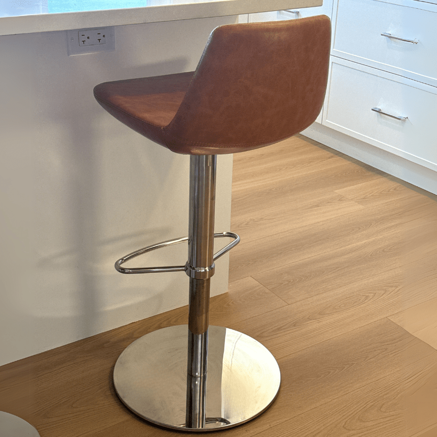 Pera Brown Leather Adjustable Bar Stools - Your Bar Stools Canada